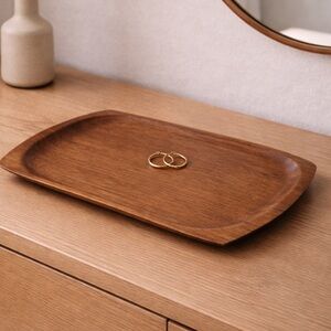 Vintage Danish Teak Tray – Made in Denmark – Mid Century Modern Serving Tray